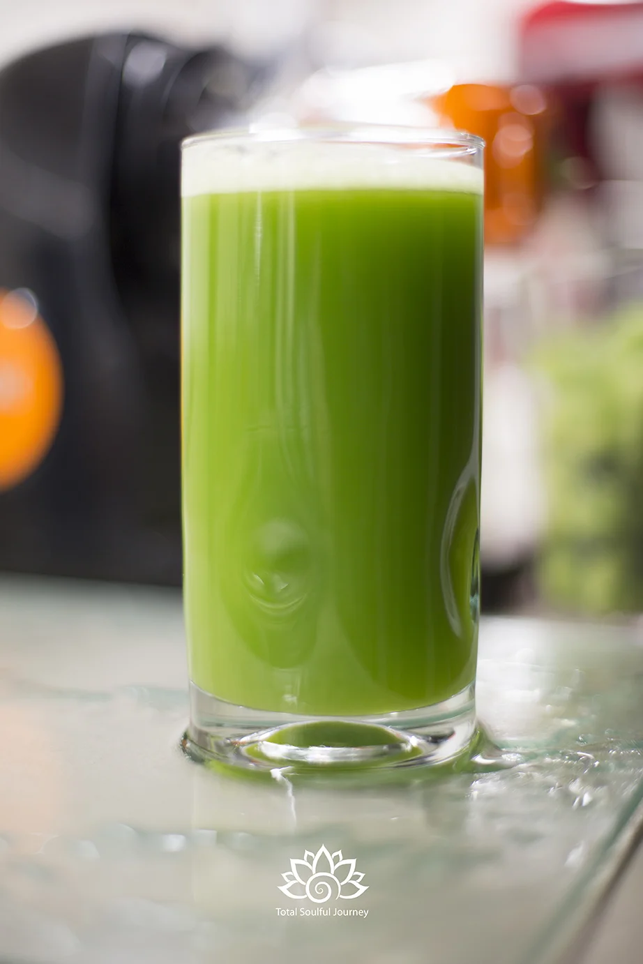 16 ounces of fresh celery juice is the perfect way to start your day! - Photography by Paul Garrett