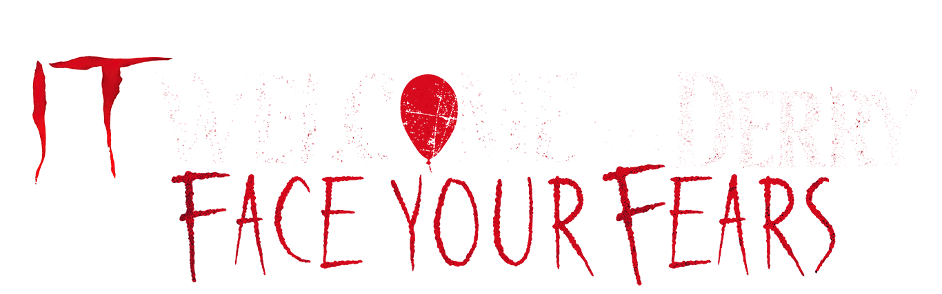 The image displays the logo for the HBO original series 'Welcome to Derry', with the text 'Face Your Fears' below it, and a red balloon replacing the letter 'O' in 'Welcome'.