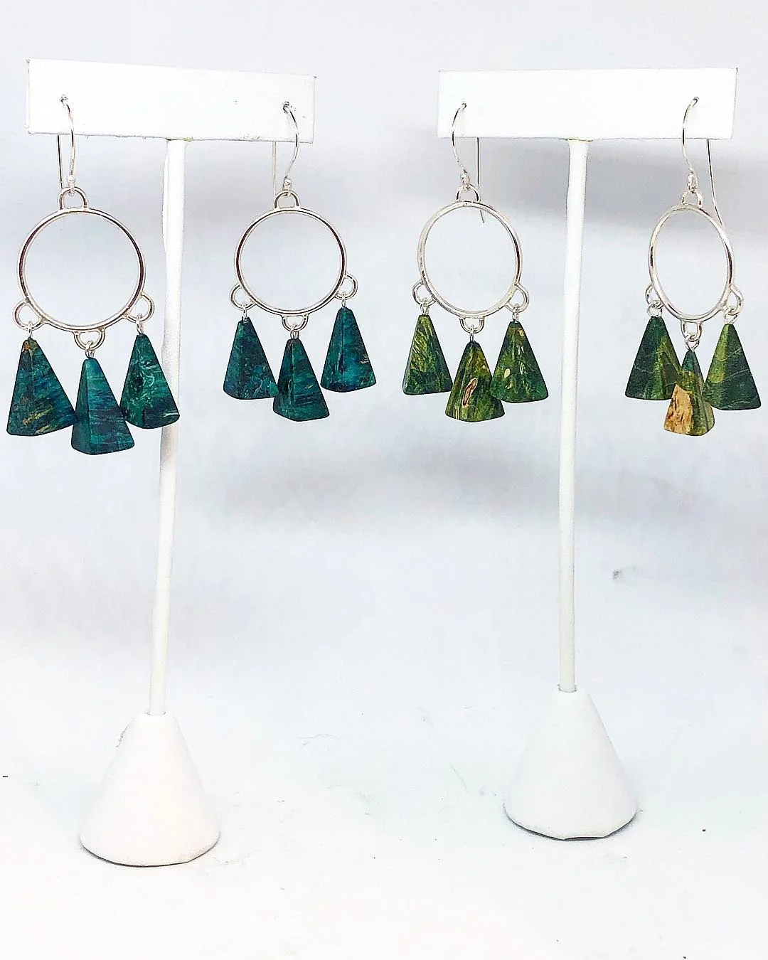 silver and green tassel earrings.jpg