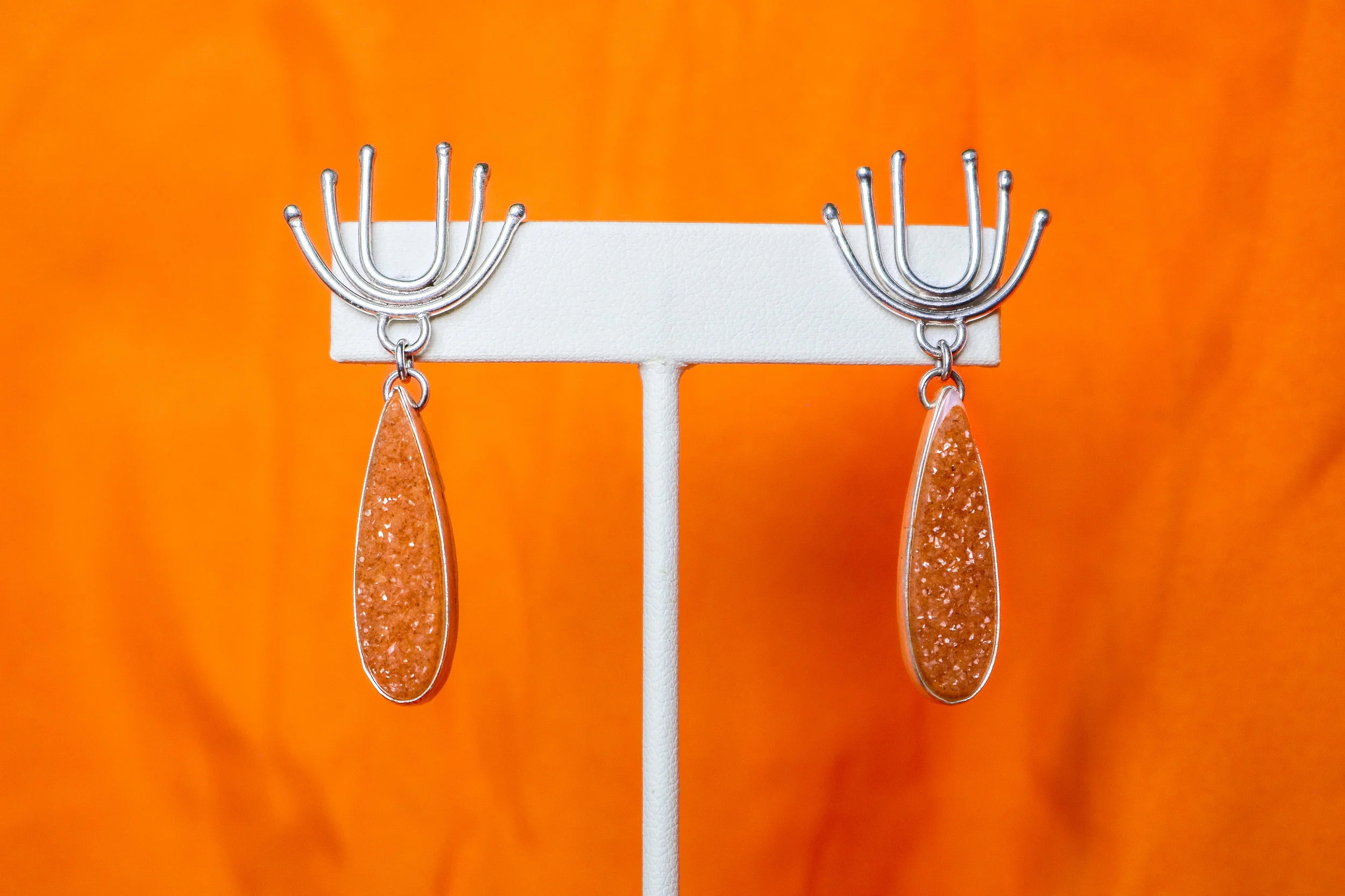 orange agate druzy flower earrings2 (1 of 1).jpg