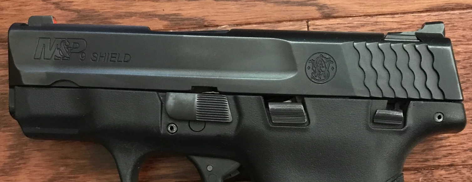 (I had the rear sight on my M&P Shield fixed so that it is no longer ramped)