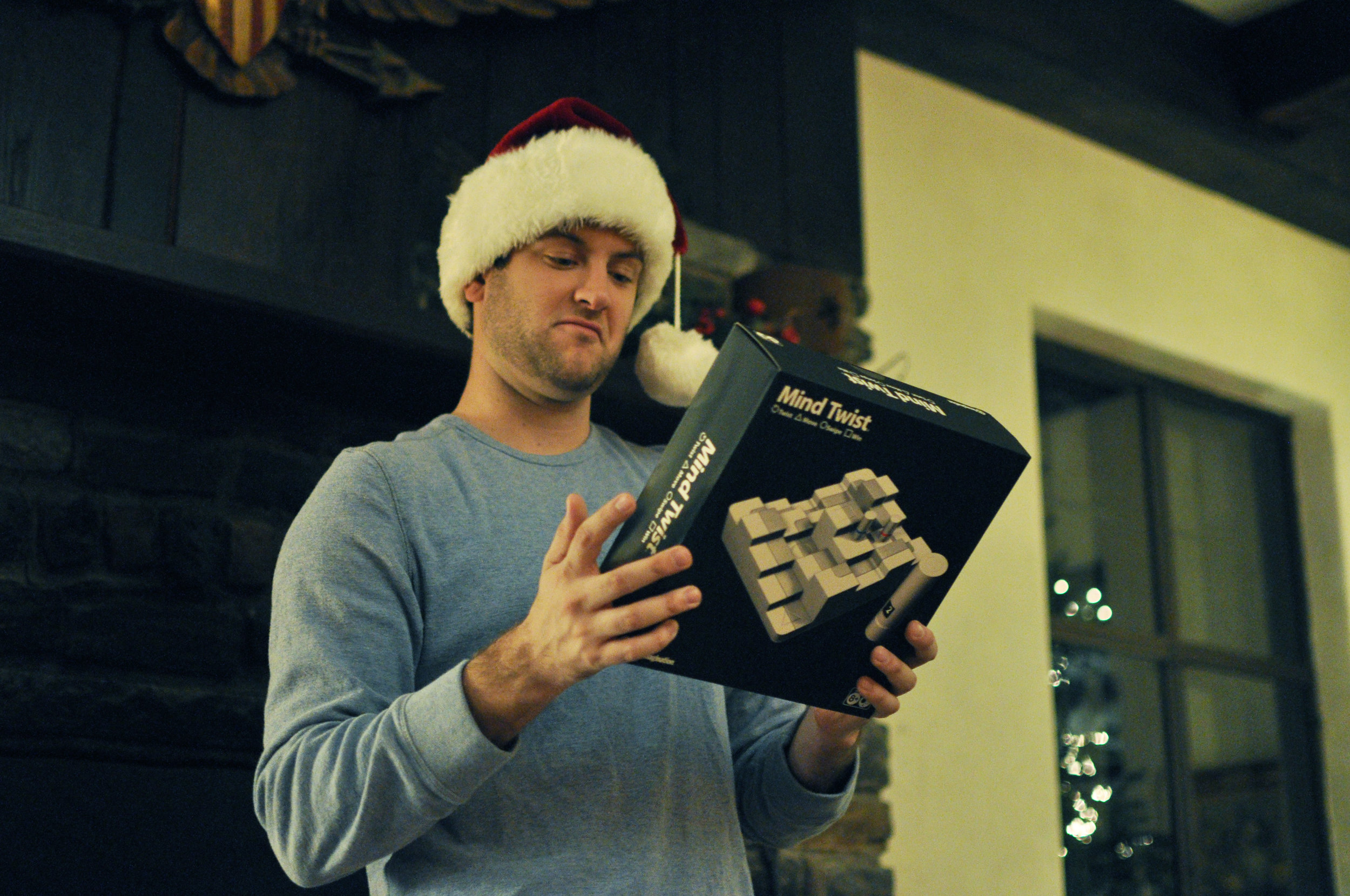 Not too impressed by his Christmas present