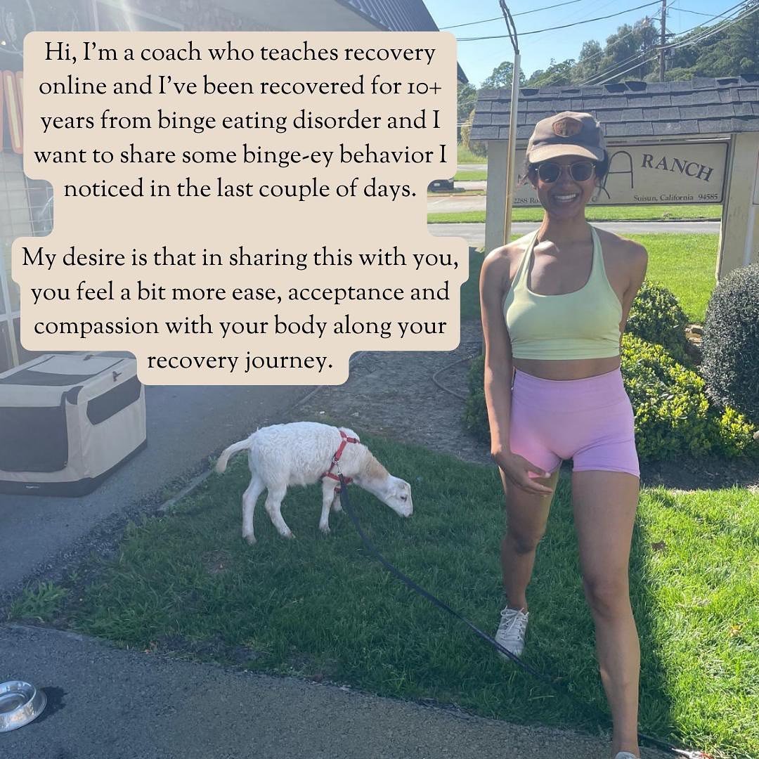 // it&rsquo;s natural for a deprived body to want to overeat. 

Even the body of someone who has been recovered for 10+ years. 

Even the body of a recovery coach. 

Sharing to normalize overeating. The less stigma we put around it the less control i