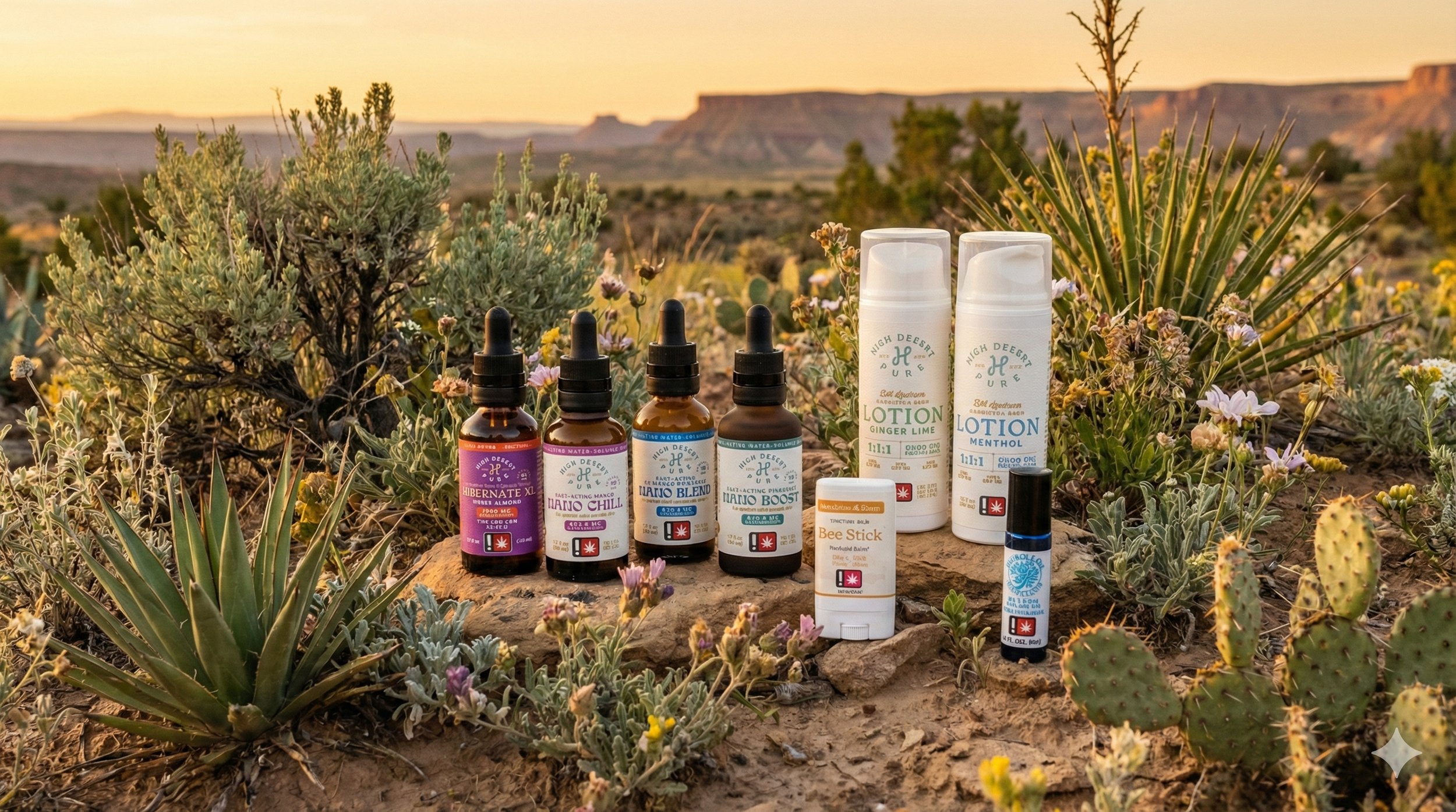 High Desert Pure cannabis tinctures, lotions, and topicals