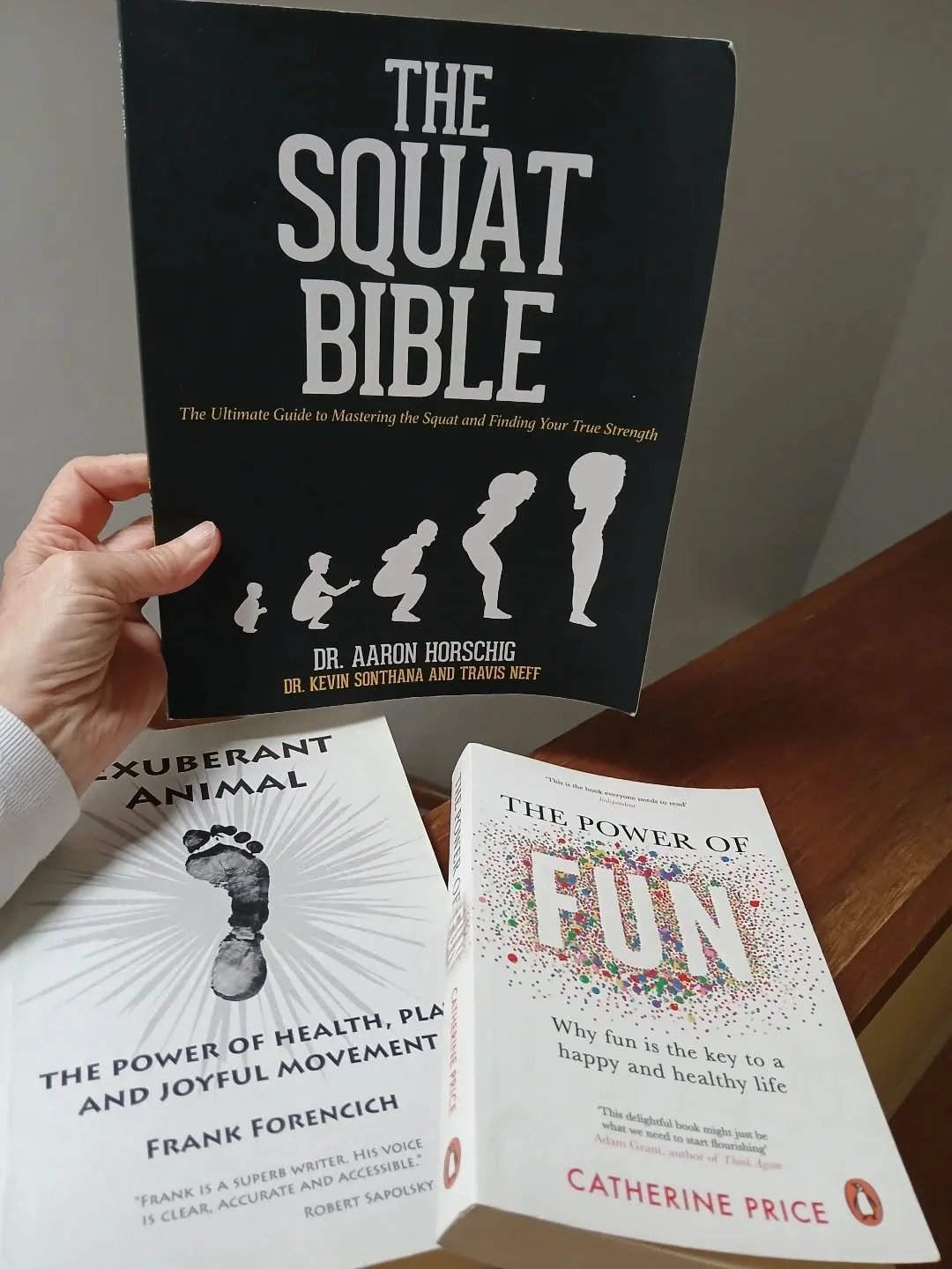 Looking forward to these...

🤸&zwj;♀️

Exuberant Animal and The Power of Fun were recommended on the TFC Guide Certification weekend @thefootcollective.

🏋&zwj;♀️

With my ongoing personal strength and mobility project, I like to work on efficient 