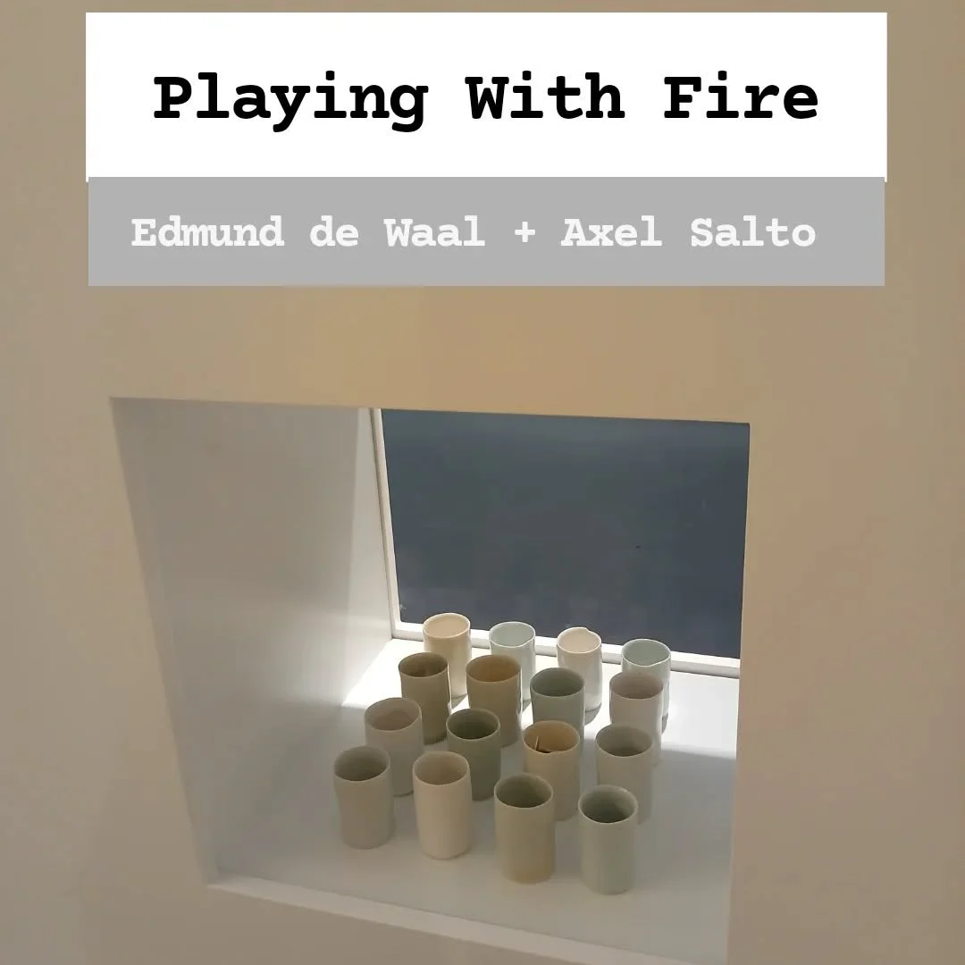 Beautiful show 'Playing With Fire'...
At @hepworthwakefield. @edmunddewaal

📍1-3
Edmund de Waal
Porcelain, curved silver, subtle colours, steel blocks, pristine arrangement

📍4
Axel Salto
Sketch for his ceramic budding sprouting forms

📍5
Axel Sal