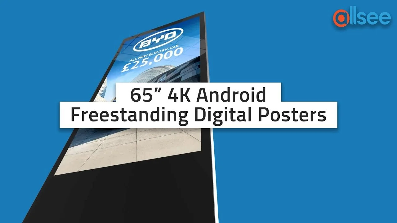 65" 4K Android Freestanding Digital Posters