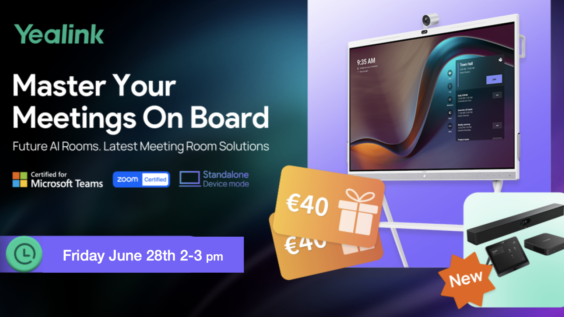 Yealink and Avitor invite you to join the Yealink webinar ' Master Your Meetings On Board '