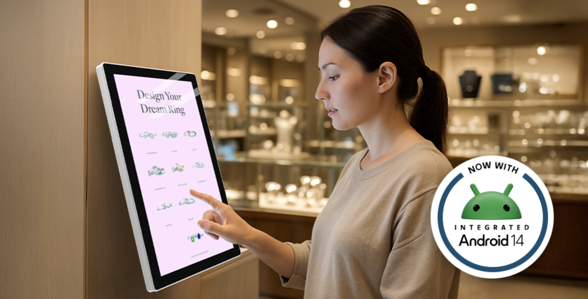 Next-Gen 22”Digital Signage PCAP Touch Screens – Now with Android 14