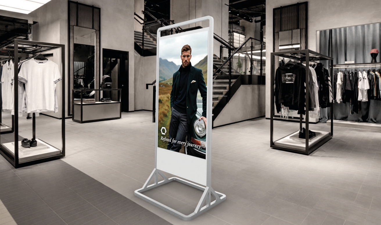 Allsee Tech Superslim Freestanding Double-Sided Digital Posters