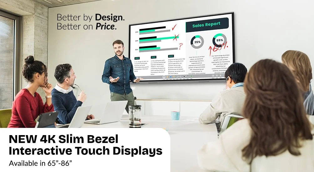 New Generation Allsee Tech 4K Slim Bezel Interactive Touch Displays