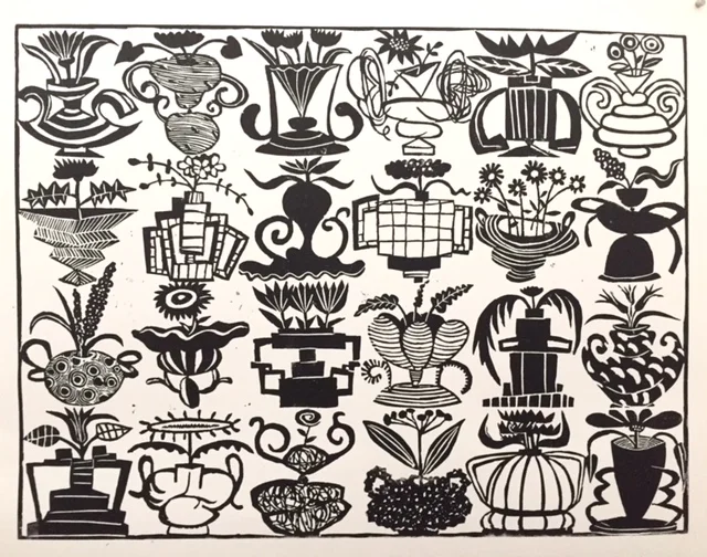 "24 Vase and Flower Studies" 18" x 24", edition of 11