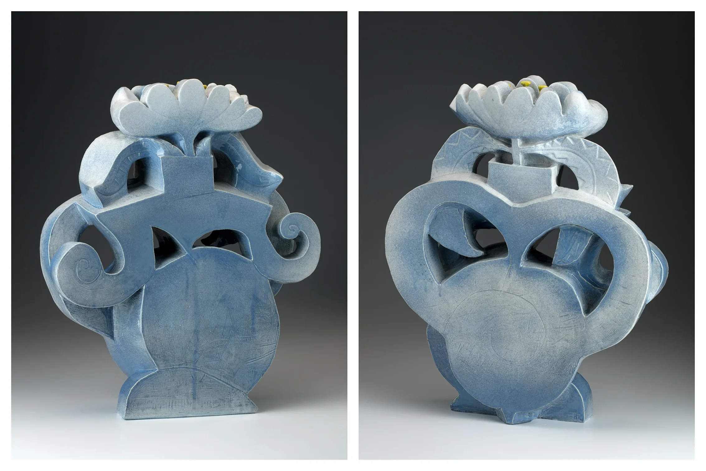 This piece is around 23”x18”x6”, fired to cone 6