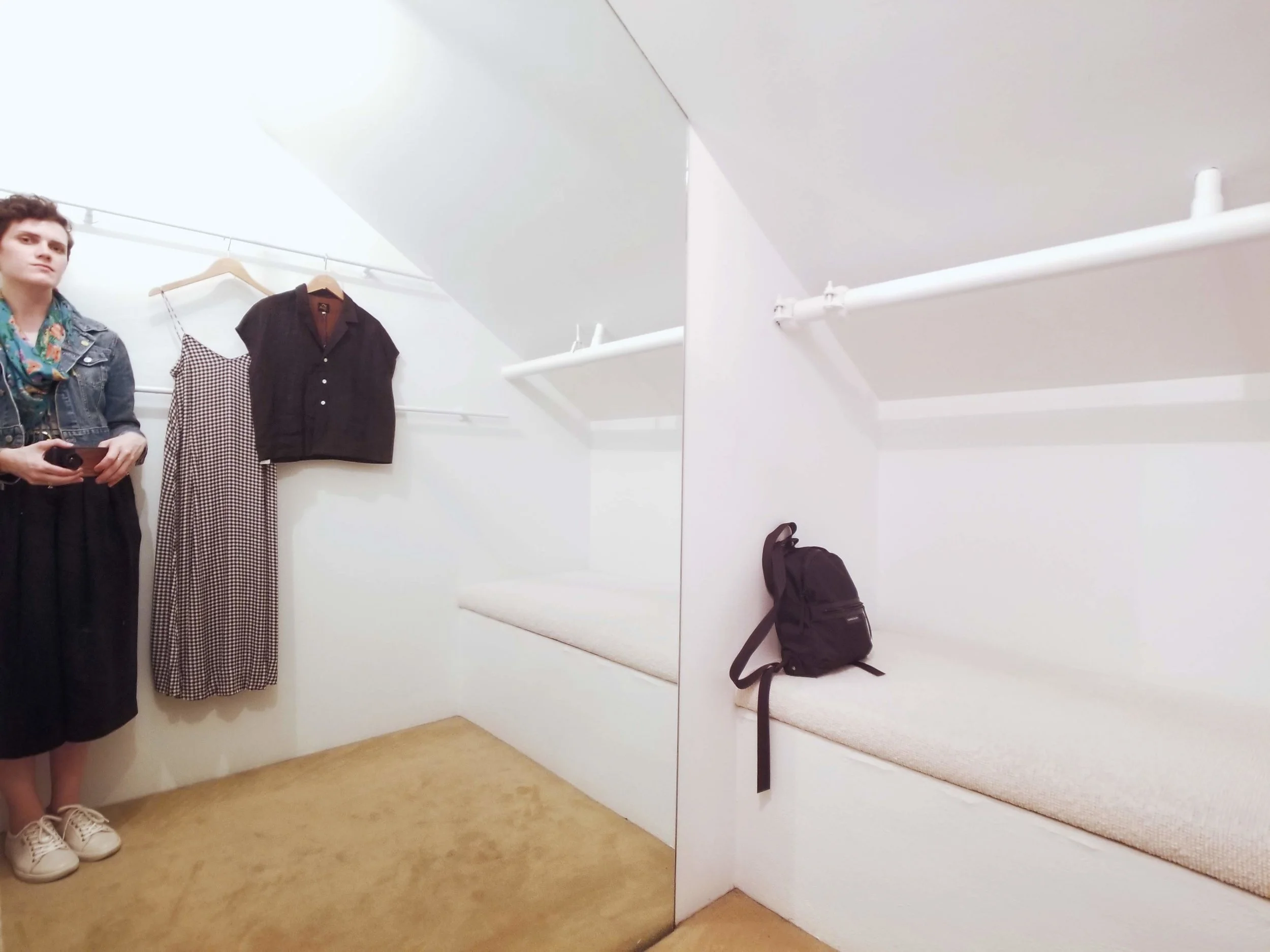 Even Totokaelo’s fitting room was cool and minimal.