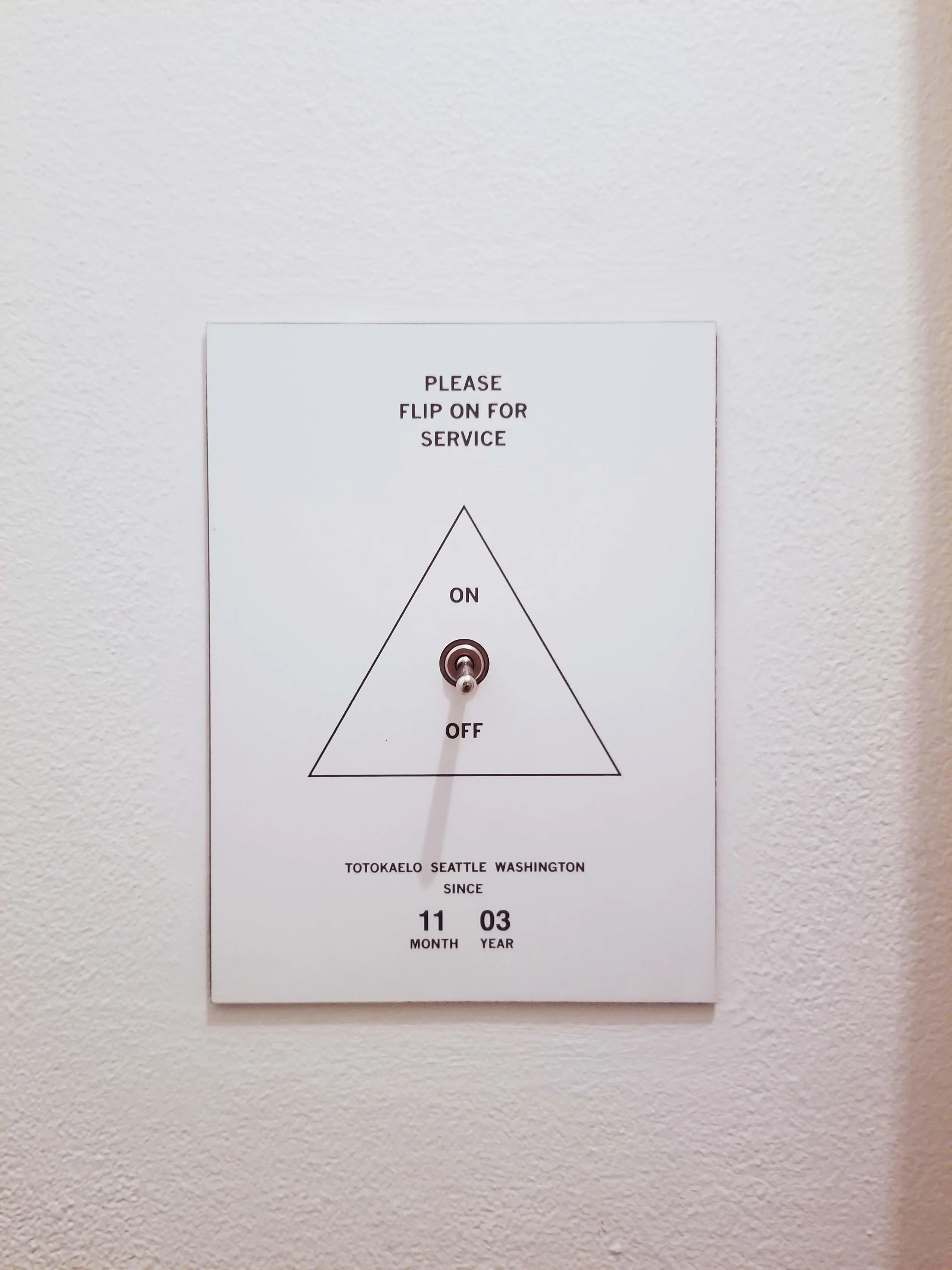 A design detail from the Totokaelo fitting room.