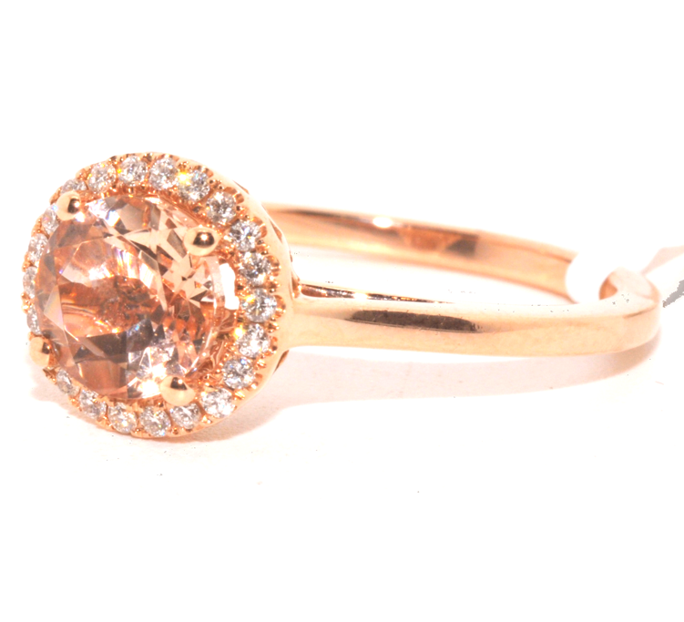 Rose Gold Diamond & Morganite Ring
