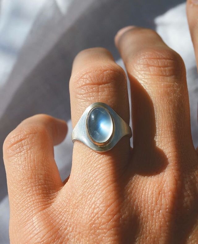 the way that moonstone glows 🤍 what&rsquo;s your favorite june birthstone? pc: @halcyonjewelry