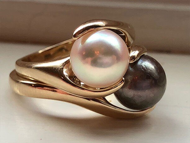 To celebrate the month of June, here&rsquo;s a custom pearl ring we did a while back!