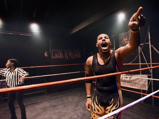 "Soul Train" talking trash. A devout evangelical Christian, he tried to take on the persona of a traditional bad guy, but it didn't work. The harshest curse he can bring himself to utter in the ring is “doggone.” Photo: Viorel Florescu/NorthJersey.com