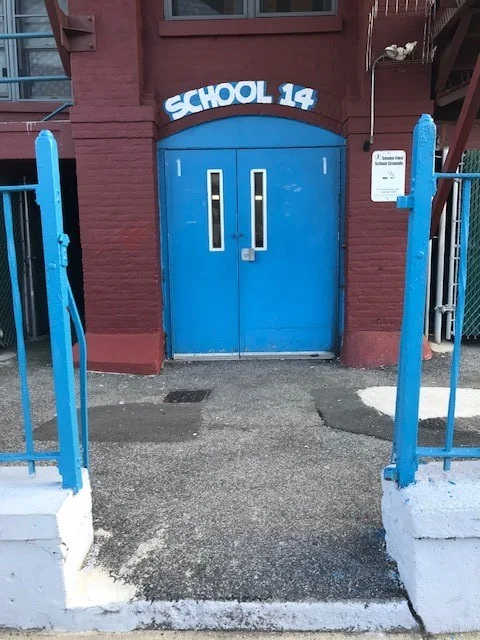 School 14. When Ralph Best started shooting, students ran from the school’s front door. Photo: Kevin Wexler/Northjersey.com