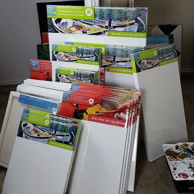Can one ever have TOO MANY canvases?? I just picked up 9 from @michaelsstores and added them to my collection 😊😊😅
.
.
.
.
.
.
.
#art #artist #blackgirlmagic #blackartist #blackart #blackcreatives #acrylicpainting #artistsoninstagram #artwork #arts