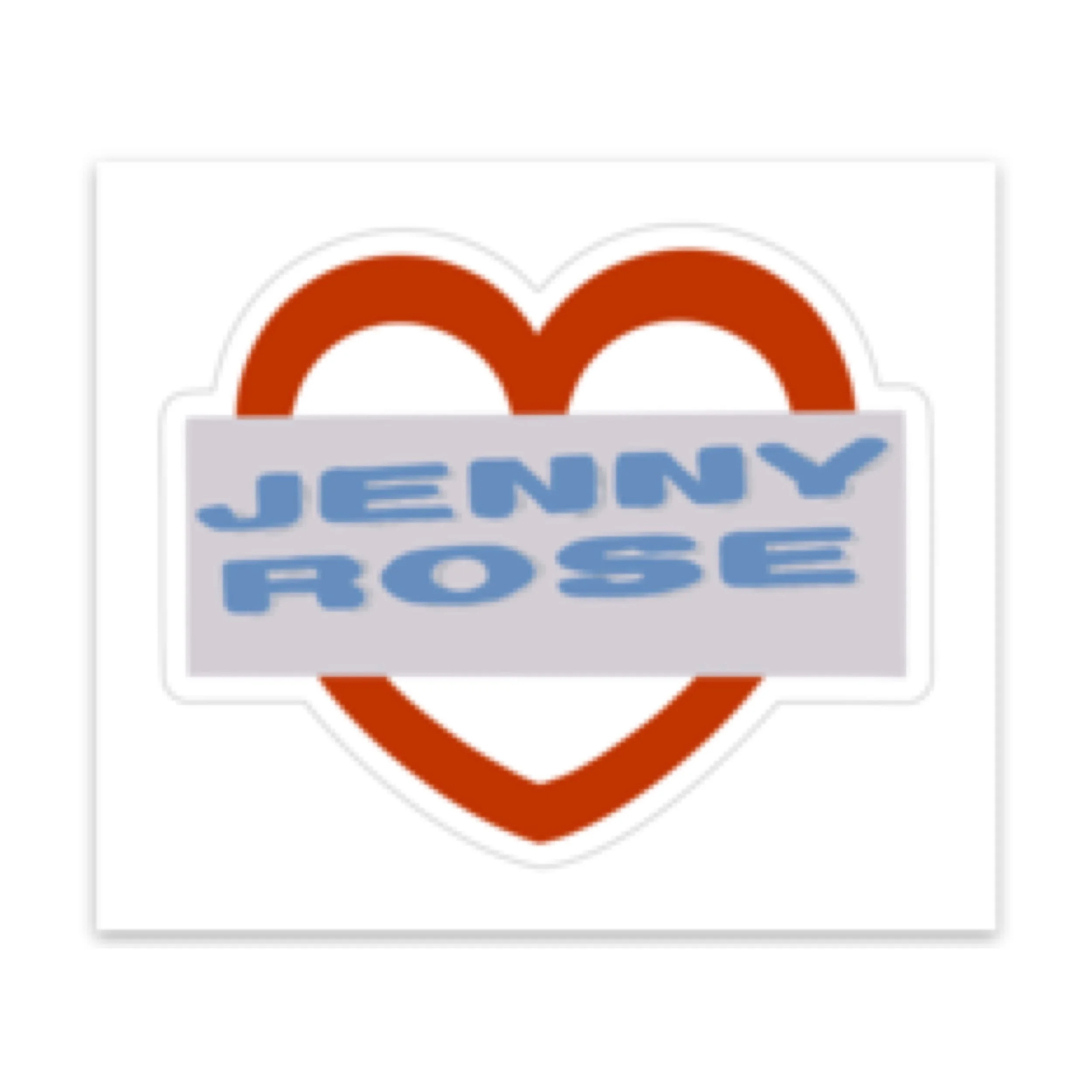 Jenny Rose illustration sticker (kiss cut, opaque)
