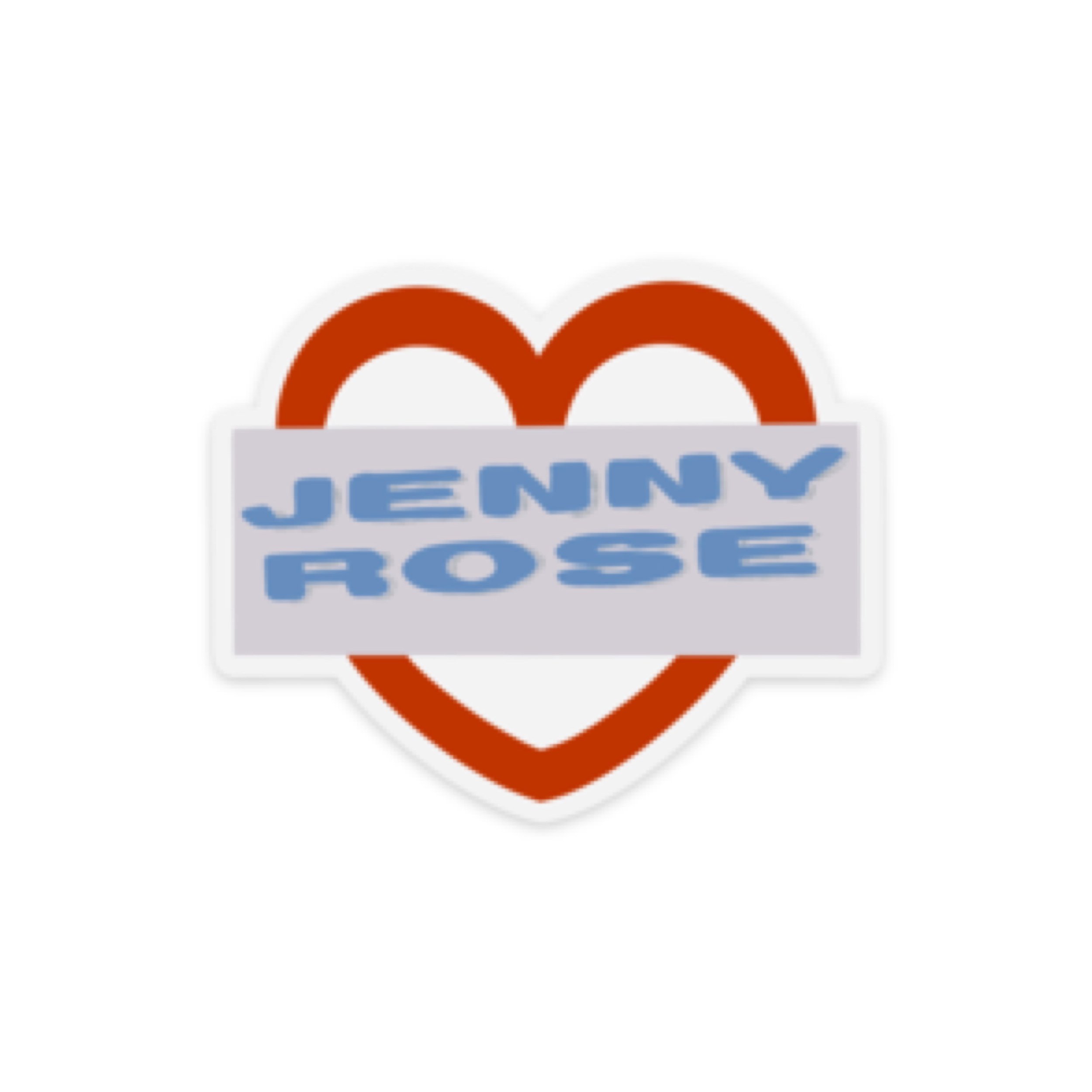 Jenny Rose illustration sticker (die-cut, clear)