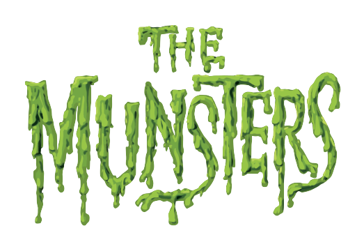 The logo for 'The Munsters' featuring green, spooky, dripping letters on a black background.