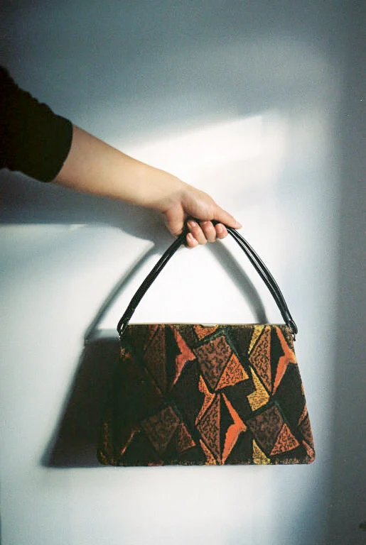 Vintage Geometric Carpet Bag