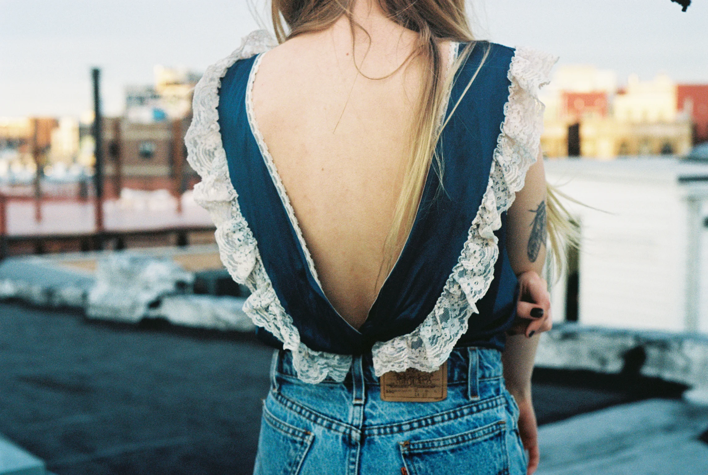 Stunning Vintage Deep Cut Lace One Piece Lingerie