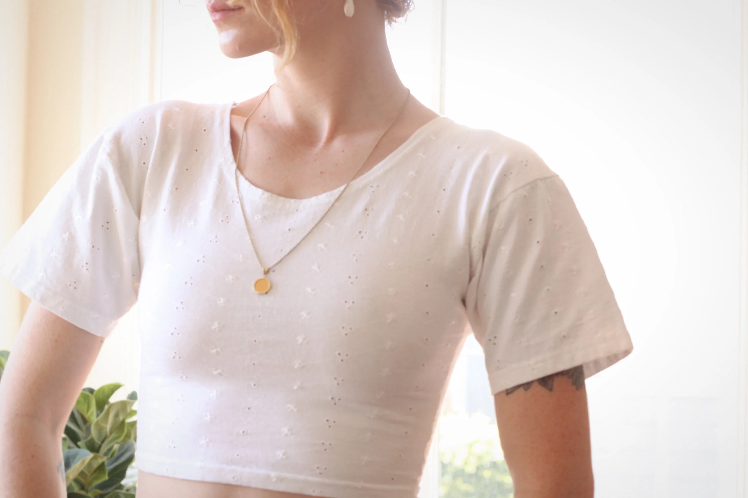 Eyelet Crop Top