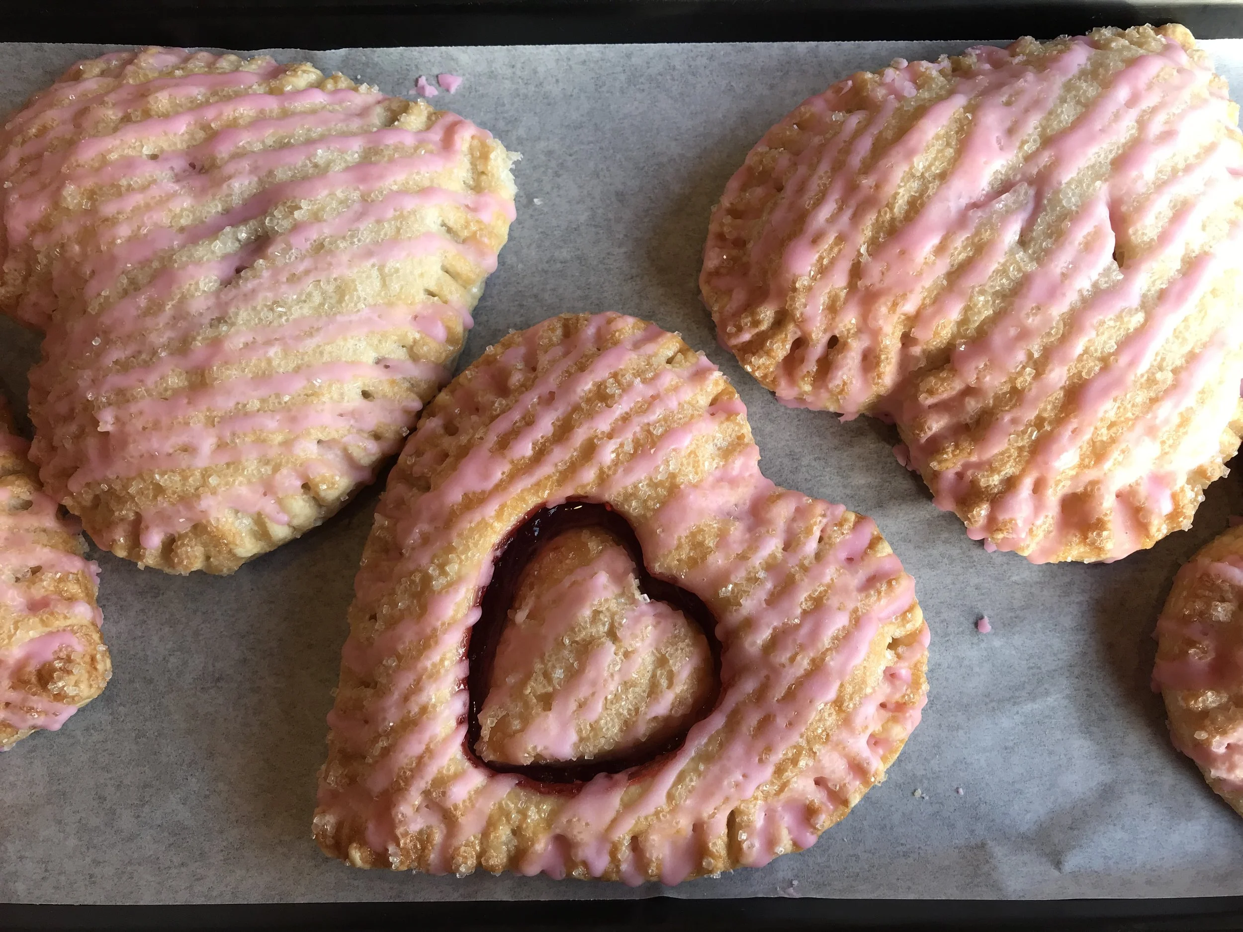 Raspberry Filled Valentine Puff