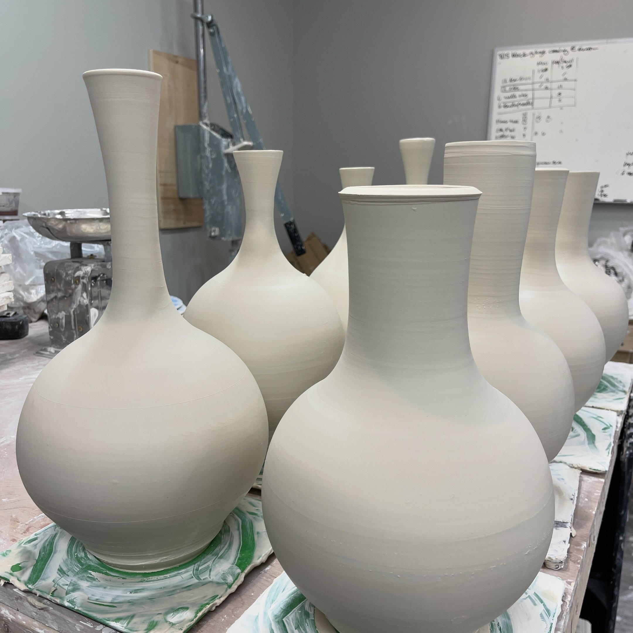 Tallish pots today. Good thing they&rsquo;ll shrink a bit! Once I include a glaze catcher, I&rsquo;ll be getting close to the for max my 18&rdquo; tall kilns. Typing that out, all of a sudden my kilns seem comically small.  Small kilns are great for 