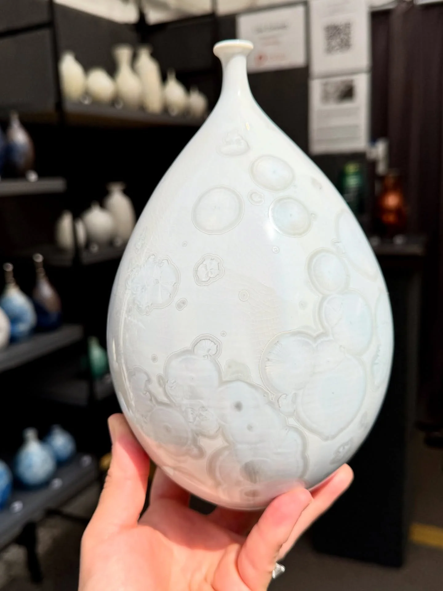 Last day of the @annarborstreetartfair today! I&rsquo;m in North University in booth 818. 
#crystallineglaze #madeinaskutt #contemporaryclay #porcelain