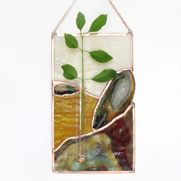 Agate Geode Wall Vase