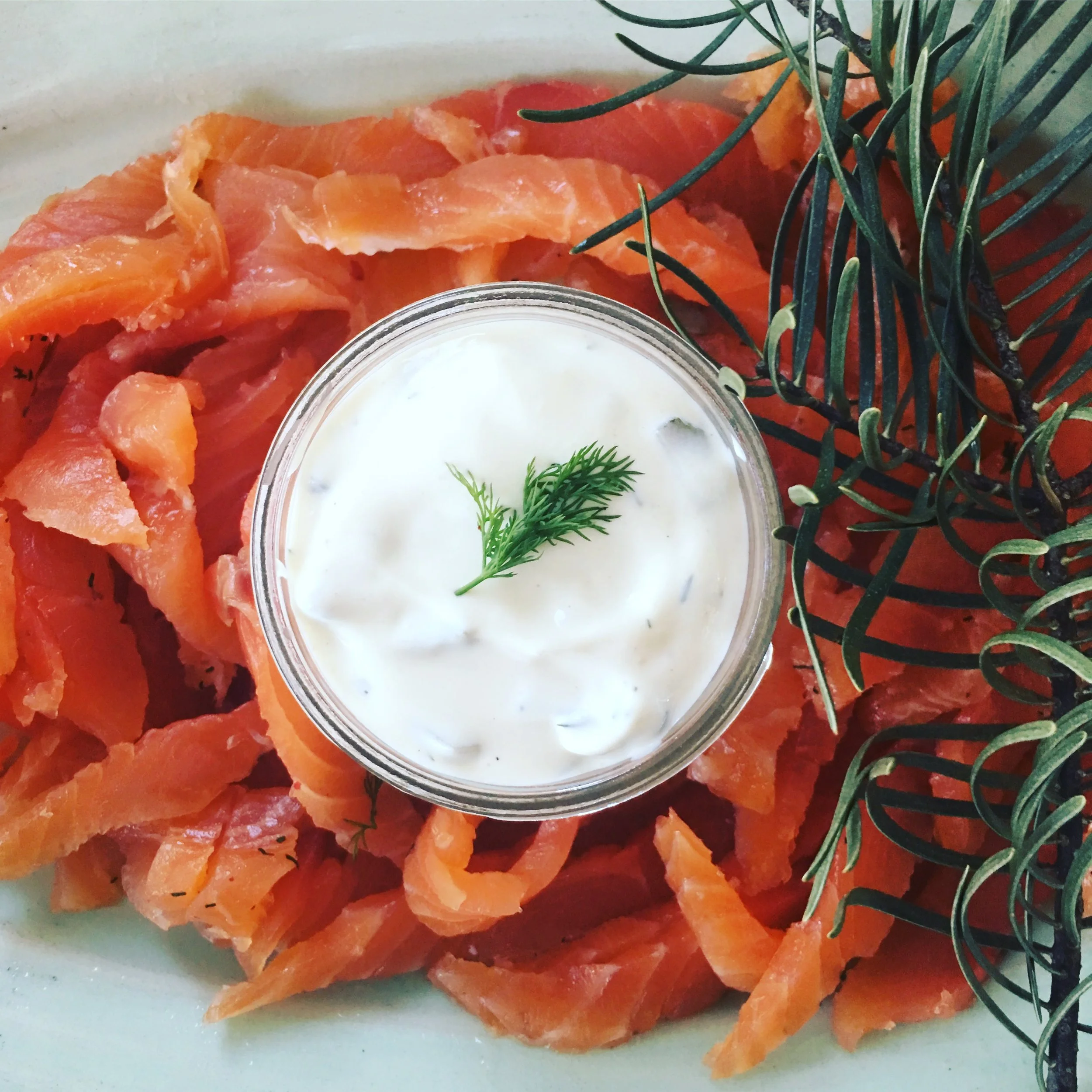 Saumon gravlax à l'aneth