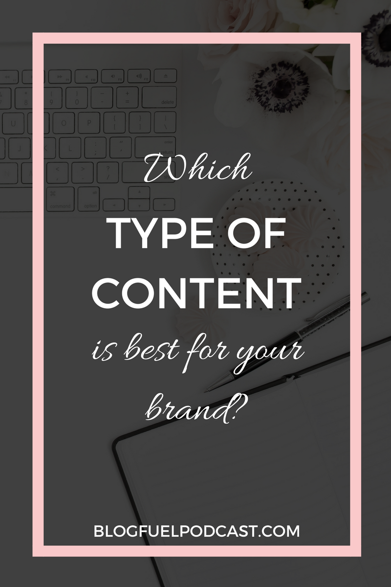 While most bloggers create traditional written blog posts, your audience might be better served with a different type of content. Video, audio, live broadcasts, podcasts, email newsletters, are just some of the various types of content you can create for your brand, so how do you know what's best? Let's talk about it!