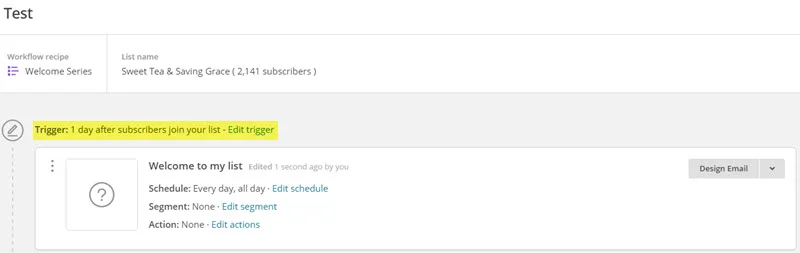 MailChimp Automation Workflow 4