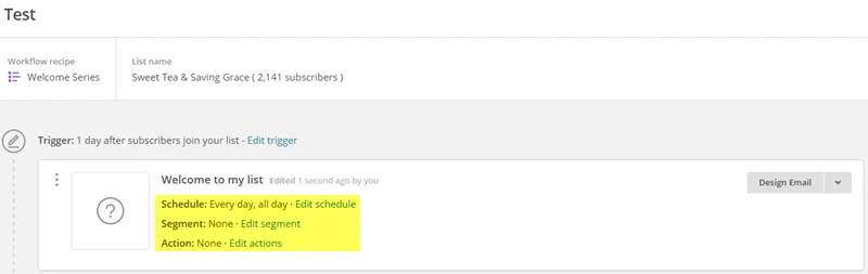 MailChimp Automation Workflow 6