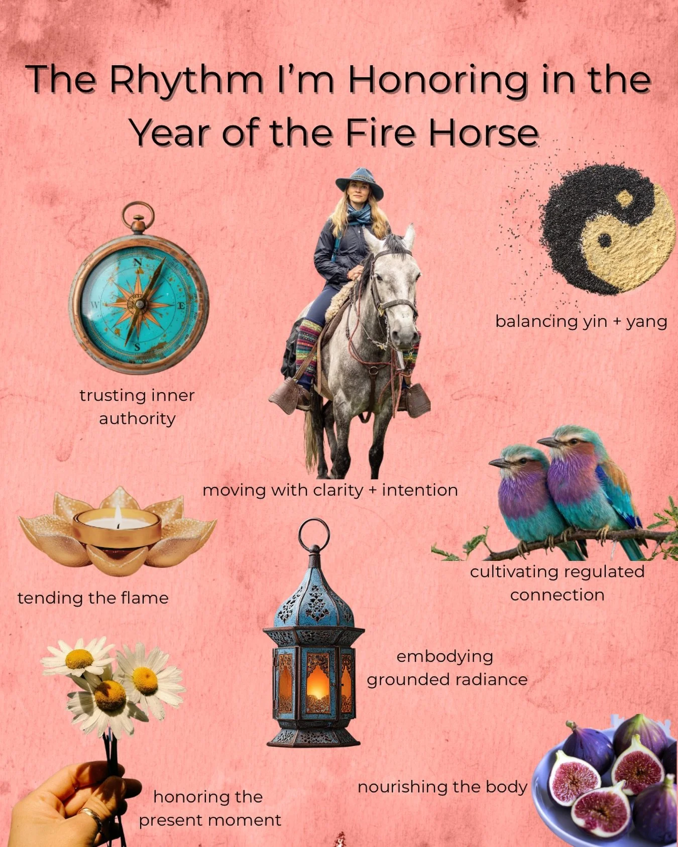 This year isn&rsquo;t asking me to move faster. 
It&rsquo;s asking me to move true. 

To tend the fire without burning myself out. 
To trust my inner authority. 
To stay nourished, connected, focused, and present as I go. 

This is the rhythm I&rsquo