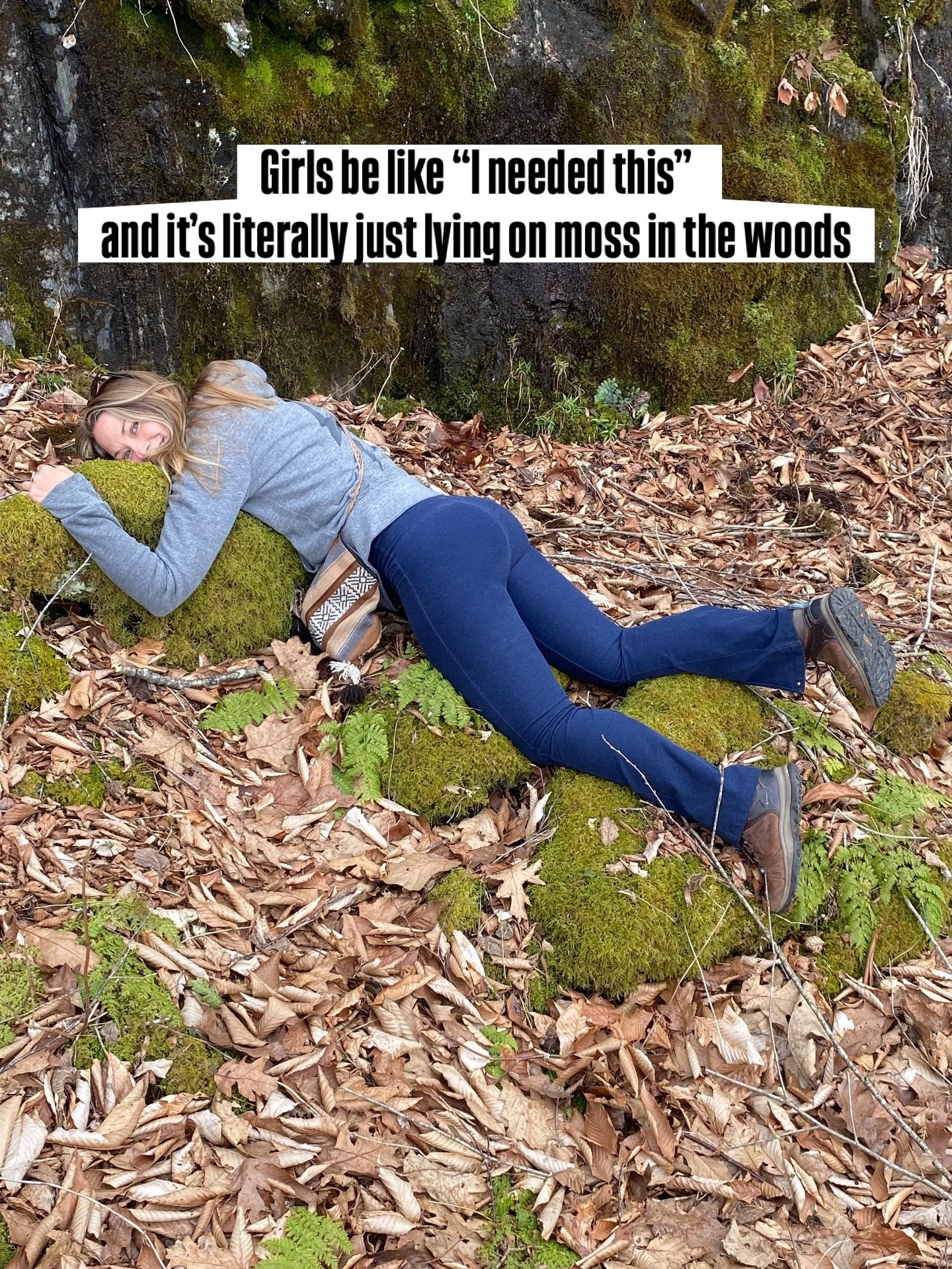 That girl is me😉 Found the perfect mossy mattress on today&rsquo;s outdoor exploration 🌳

#girlsbelike #getoutdoors #fairylife #mossbabe