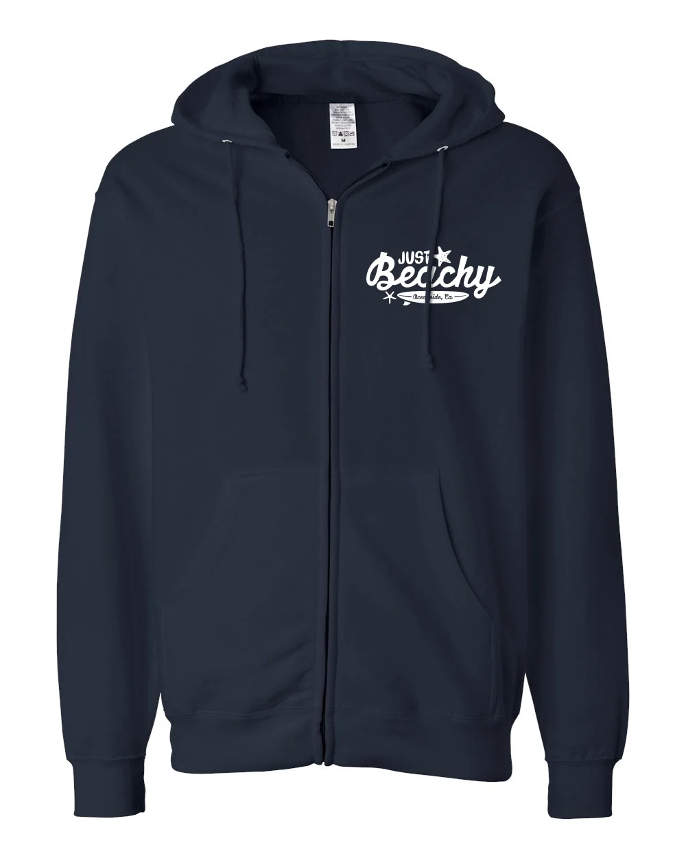 Navy Hooded Zip-Up Sweatshirt