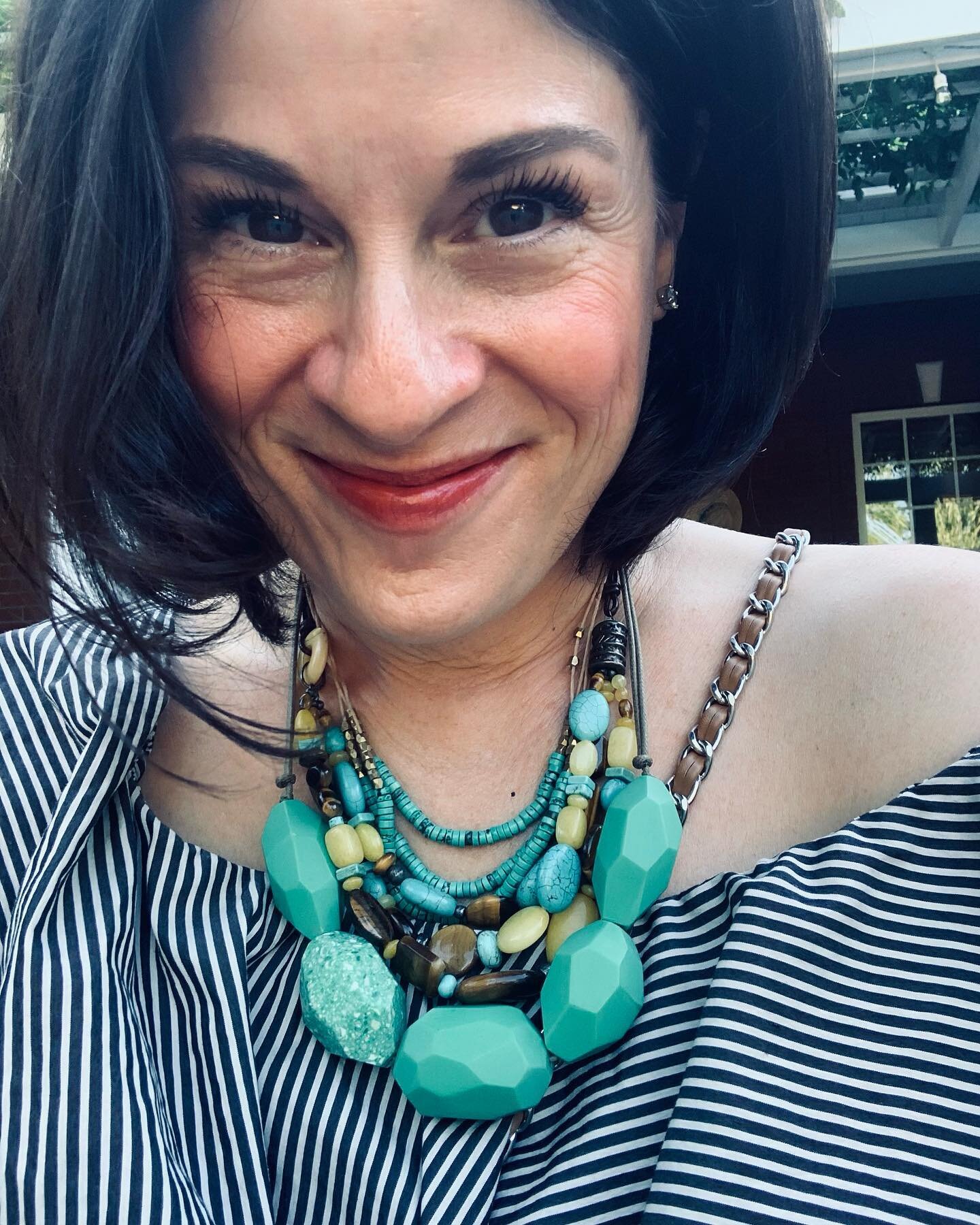 Finally a reason to go out in warm weather and stack the fabulous necklace @princessmippy gave me for my birthday like 14 years ago, before Covid.