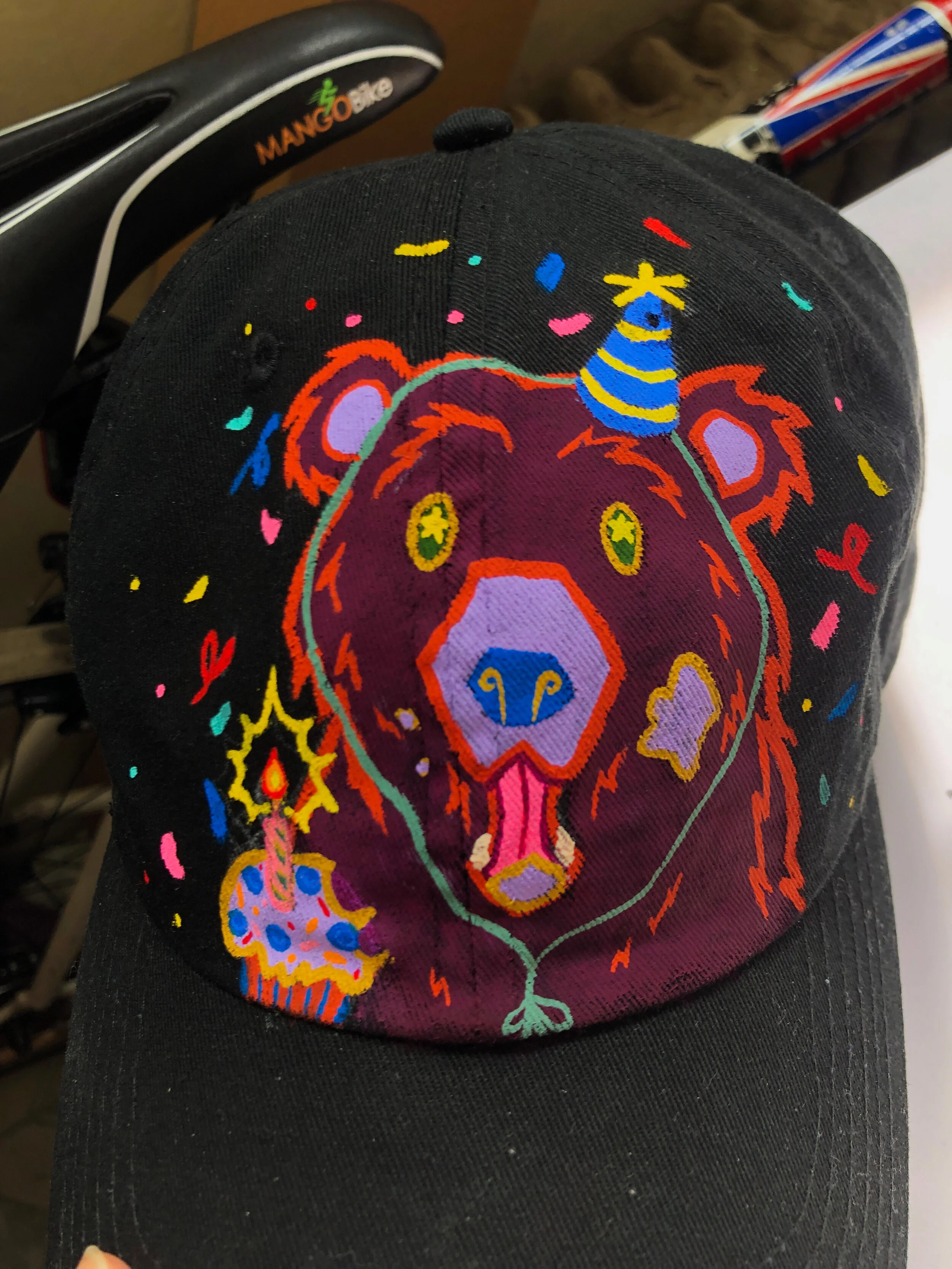  A very special hand painted hat for a very special bear on his very special day. And a personally designed card to go with it as well.  