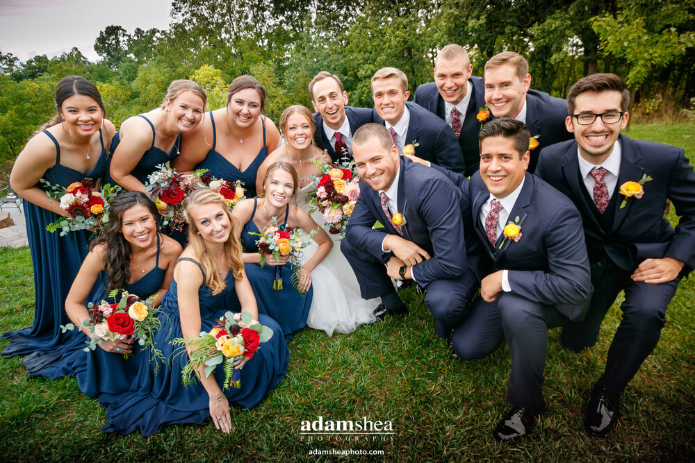 Gorgeous Wedding Fields at the Reserve - Stoughton WI - Adam Shea Photography - Bride and Bridesmaids