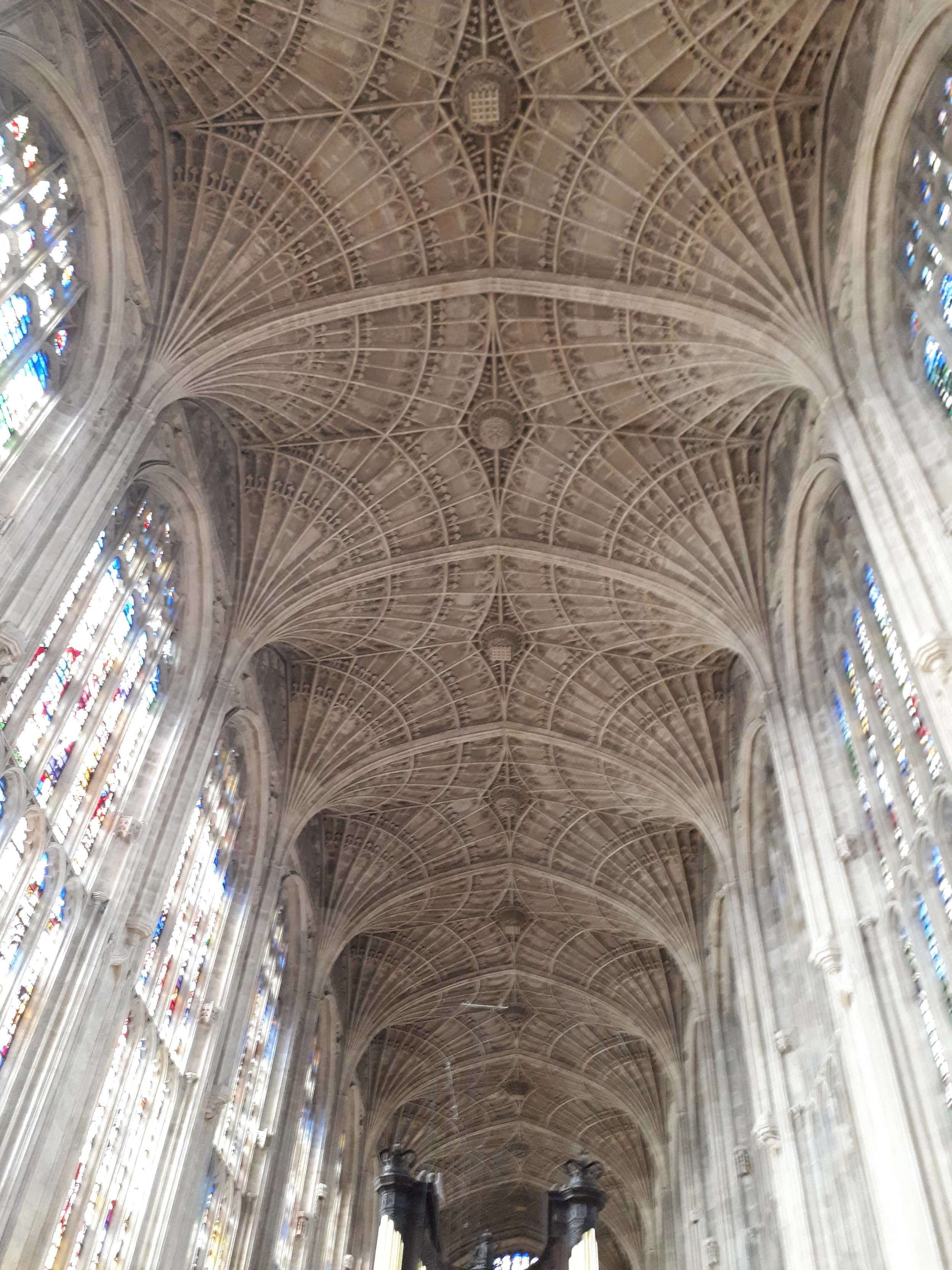 King's Chapel ceiling Guide and Peek Cambridge walking tour