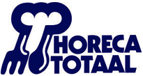 Logo with a fork and chef's hat, reading 'Horeca Total'.