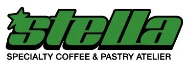 Logo for Stella, a specialty coffee and pastry atelier with green and black text.