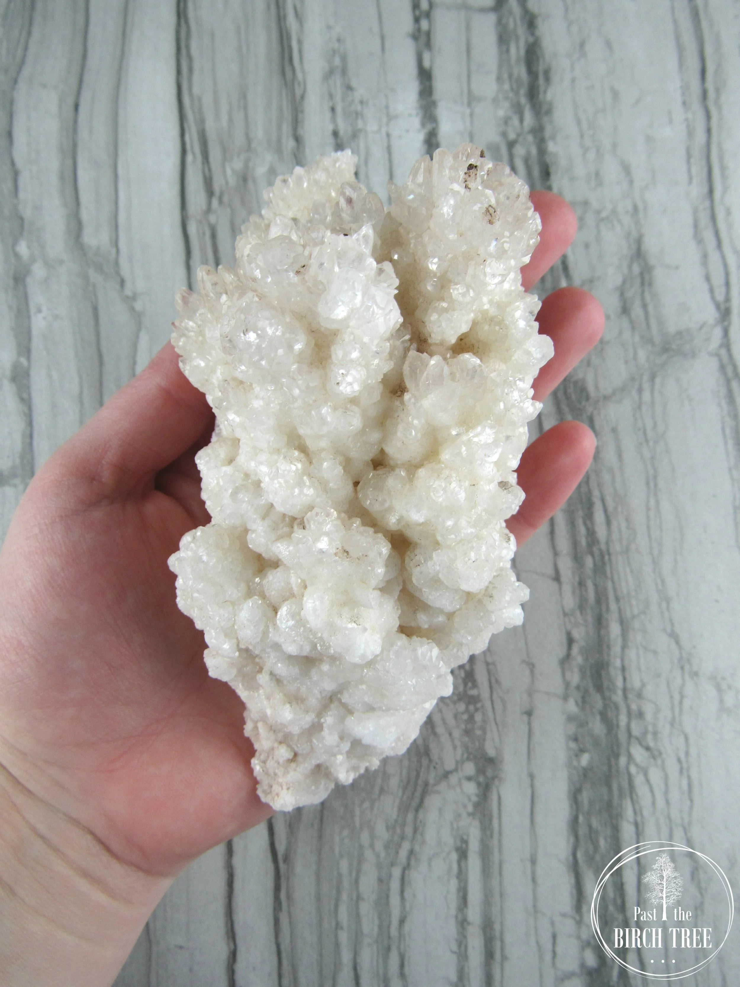 Natural White Aragonite Specimen