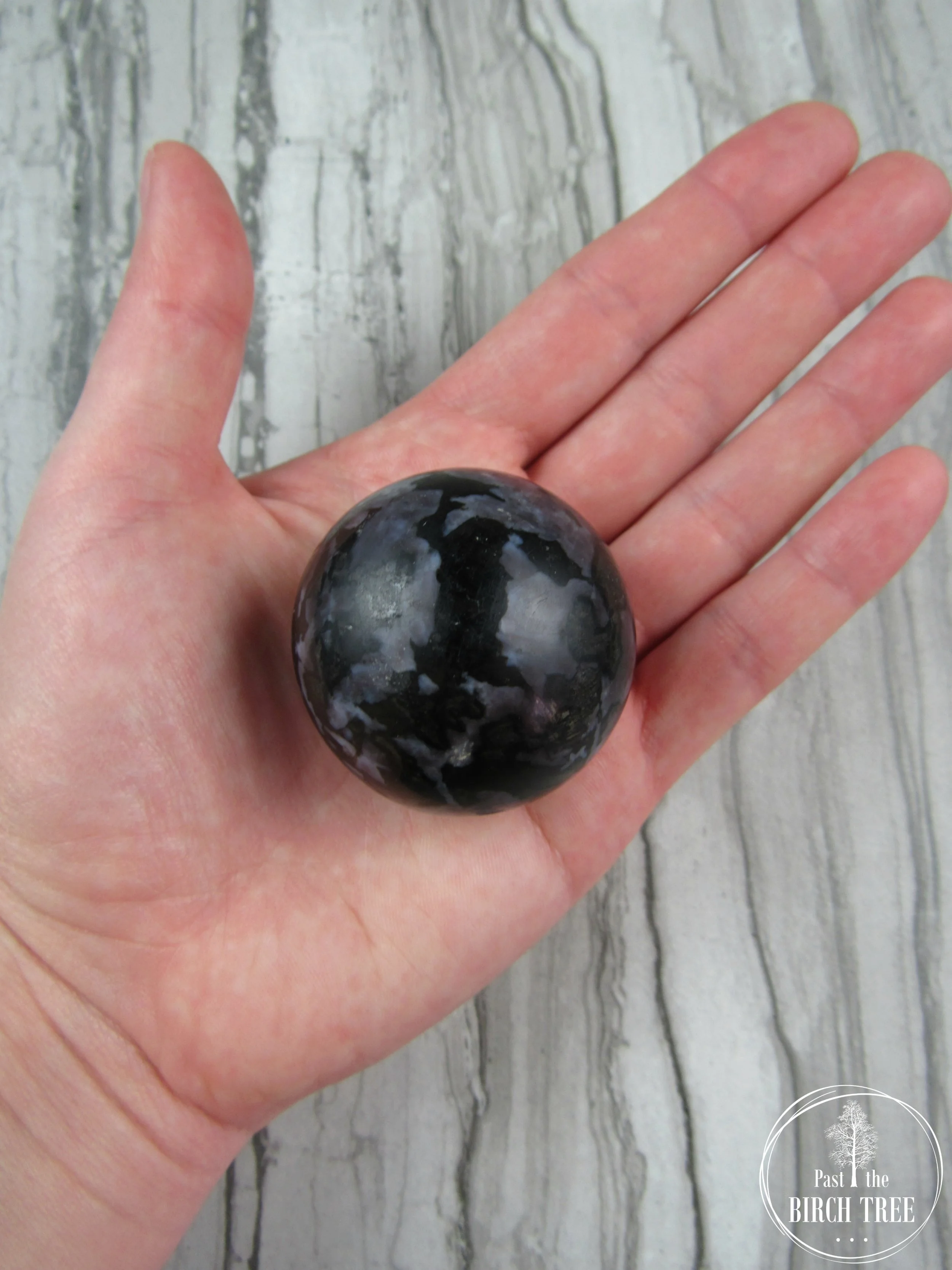 Polished Natural Indigo Gabbro Sphere